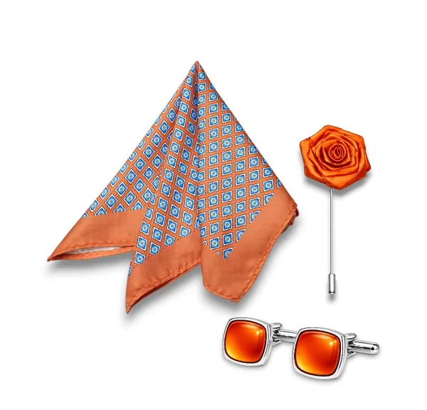 AACHINO_Elite_Men�s_Accessories_Set_with_Gift_Box_�_Pocket_Square,_Cufflinks_&_Lapel_Pin_|_Premium_Polyester_Formal_Combo_for_Wedding,_Party_&_Office_Wear_(Org_Sqr)