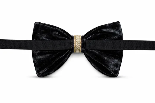 AACHINO_Premium_Velvet_Bow_Tie_for_Men_with_Gift_Box_|_Pre-Tied_Adjustable_NeckBow_for_Wedding,_Party_&_Formal_Wear_(Black)