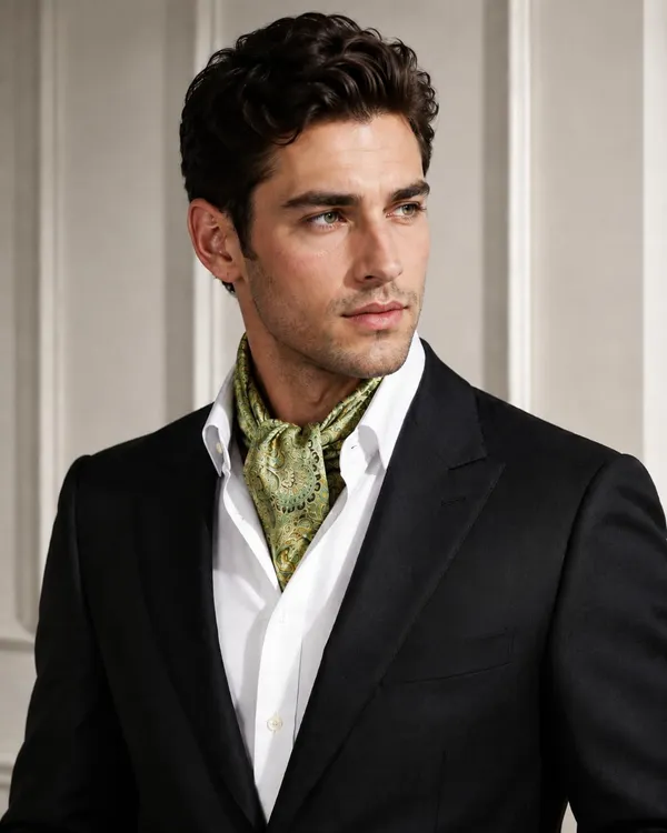 AACHINO_Luxury_Paisley_Micro_Silk_Ascot_Tie_for_Men_-_Premium_Italian_Style_Cravat_|_Formal_&_Casual_Neckwear_for_Weddings,_Parties,_and_All_Seasons_|_Elegant_Men's_Fashion_Accessory_(A9_Pista)