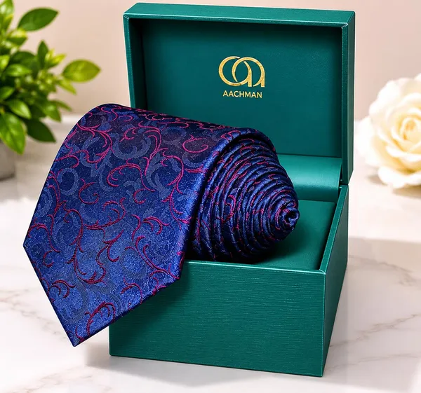 AACHINO_Pure_Silk_Necktie_for_Men_|_Premium_Formal_Wedding_Tie_Pack_of_1_(Amo_6_Silk_Tie)