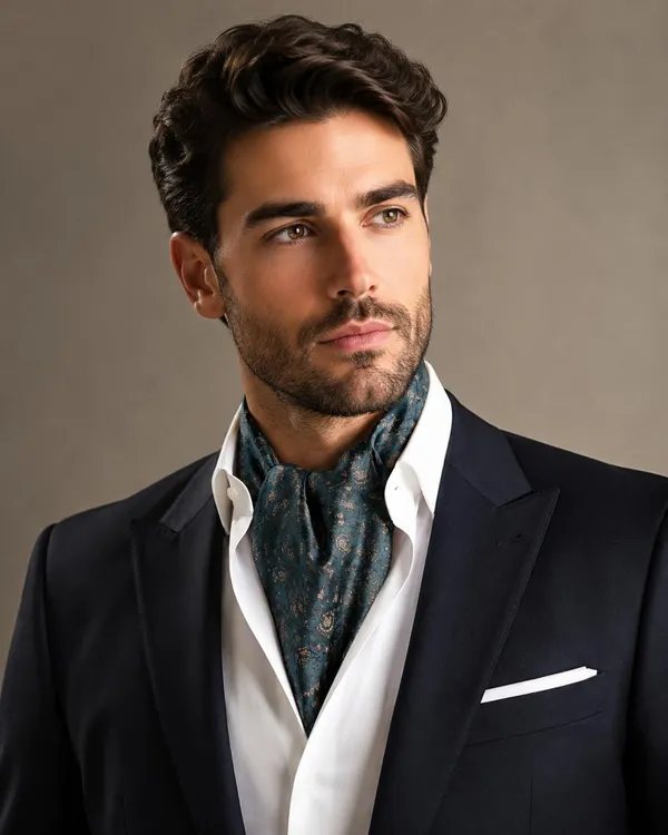 AACHINO_Luxury_Paisley_Micro_Silk_Ascot_Tie_for_Men_-_Premium_Italian_Style_Cravat_|_Formal_&_Casual_Neckwear_for_Weddings,_Parties,_and_All_Seasons_|_Elegant_Men's_Fashion_Accessory_(A9_Brownie)