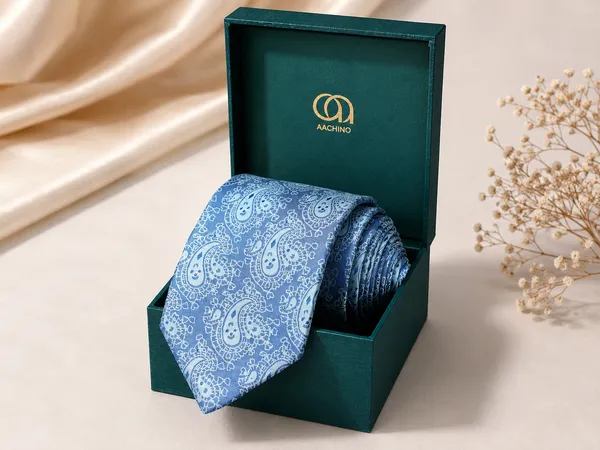 AACHINO_Pure_Silk_Necktie_for_Men_|_Premium_Formal_Wedding_Tie_Pack_of_1_(Amo_11_Silk_Tie)