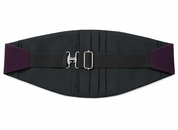 AACHINO_Premium_Men's_Micro_Fiber_Neck_Bow_Tie_&_Cummerbund_Set_-_Elegant_Slim_Tie_for_Weddings,_Grooms_&_Formal_Events_-_Luxury_Smooth_Finish_Tuxedo_Accessory_with_Gift_Box_(Purple)