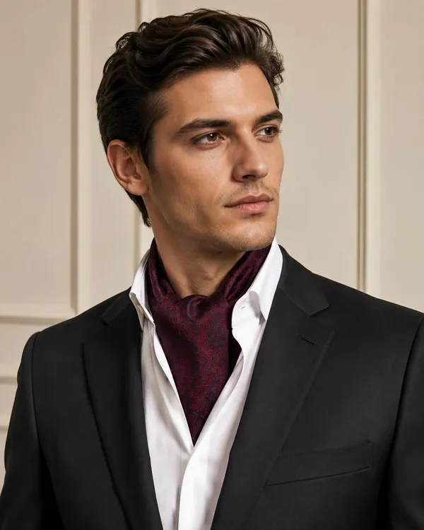 AACHINO_Premium_Cravat_for_Men_|_Micro_Fabric_Luxury_Neckwear_|_Wedding,_Party_&_Formal_Wear_|_Soft,_Elegant_&_Comfortable_Ascot_Tie_|_Perfect_Gifting_Accessory_for_Gentlemen_(A9_Maroon)