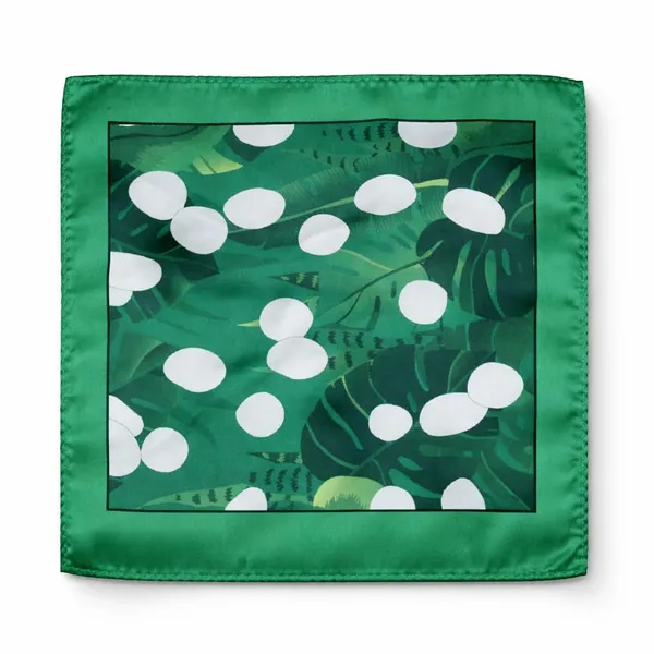 AACHINO_Men�s_Formal_Accessory_Set_�_Pocket_Square,_Cufflinks_&_Lapel_Pin_with_Premium_Gift_Box_|_Polyester_Designer_Combo_for_Wedding,_Party_&_Office_Wear_(Green_Leaf_Dot)