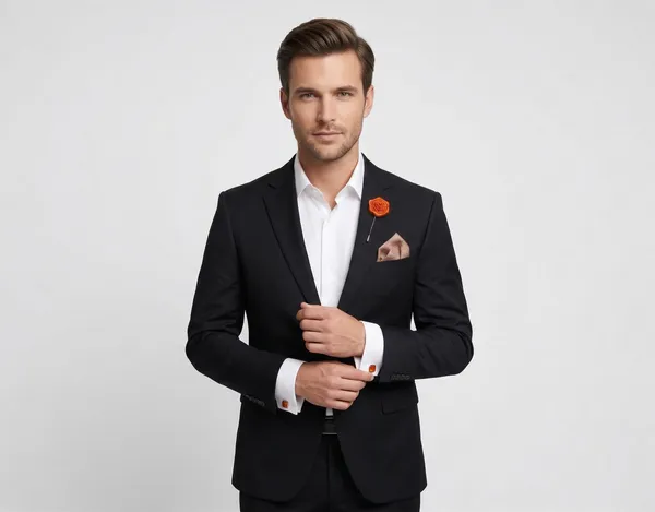 AACHINO_Elite_Men�s_Accessories_Set_with_Gift_Box_�_Pocket_Square,_Cufflinks_&_Lapel_Pin_|_Premium_Polyester_Formal_Combo_for_Wedding,_Party_&_Office_Wear_(Org_Sqr)