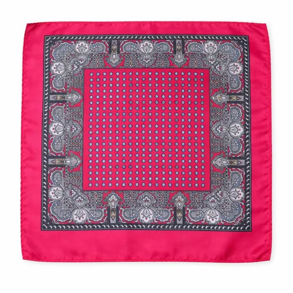 AACHINO_Signature_Men�s_Formal_Combo_Set_�_Pocket_Square,_Cufflinks_&_Lapel_Pin_with_Premium_Gift_Box_|_Polyester_Designer_Accessories_for_Wedding,_Party_&_Office_Wear_(Pink_Multi_Frm)