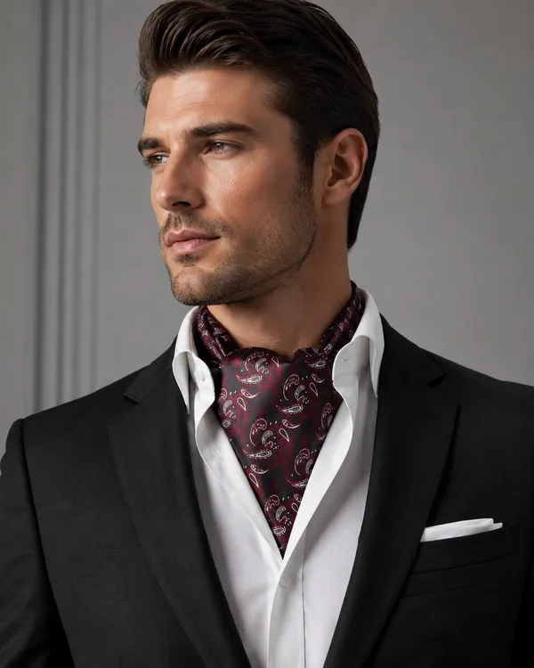 AACHINO_Luxury_Paisley_Micro_Silk_Ascot_Tie_for_Men_-_Premium_Italian_Style_Cravat_|_Formal_&_Casual_Neckwear_for_Weddings,_Parties,_and_All_Seasons_|_Elegant_Men's_Fashion_Accessory_(A9_Wine)