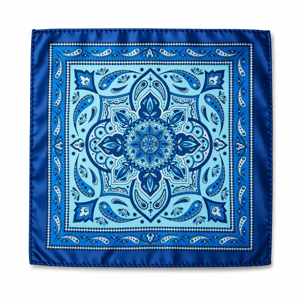 AACHINO_Men�s_Pocket_Square_Gift_Set_with_Cufflinks_&_Lapel_Pin_|_Premium_Polyester_Formal_Accessories_for_Wedding,_Party_&_Office_Wear_(Blue_Hm)