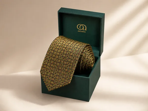 AACHINO_Pure_Silk_Tie_for_Men_|_Premium_Business_Wedding_Necktie_Pack_of_1_(Amot_4_Silk_Tie)