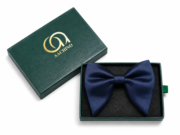 AACHINO_Premium_Bow_Tie_for_Men_|_Tuxedo_Fabric_Formal_Bow_Tie_Pack_of_1,_A9E_Tex_Bow