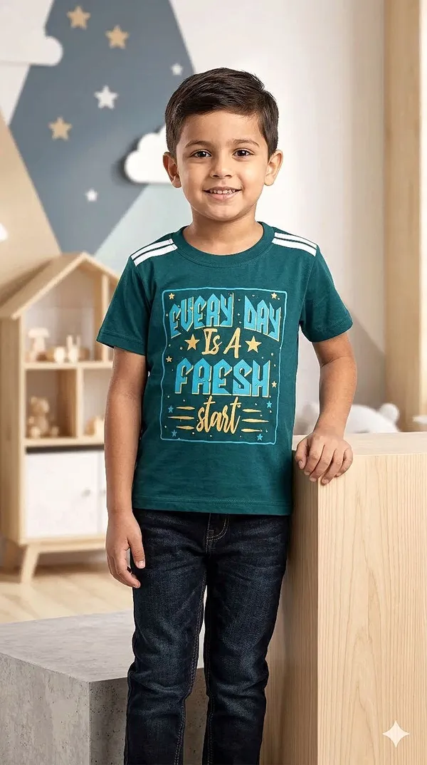 Boys_Teal_Blue_Graphic_Print_T_Shirt_Every_Day_Is_A_Fresh_Start_Pack_Of_2