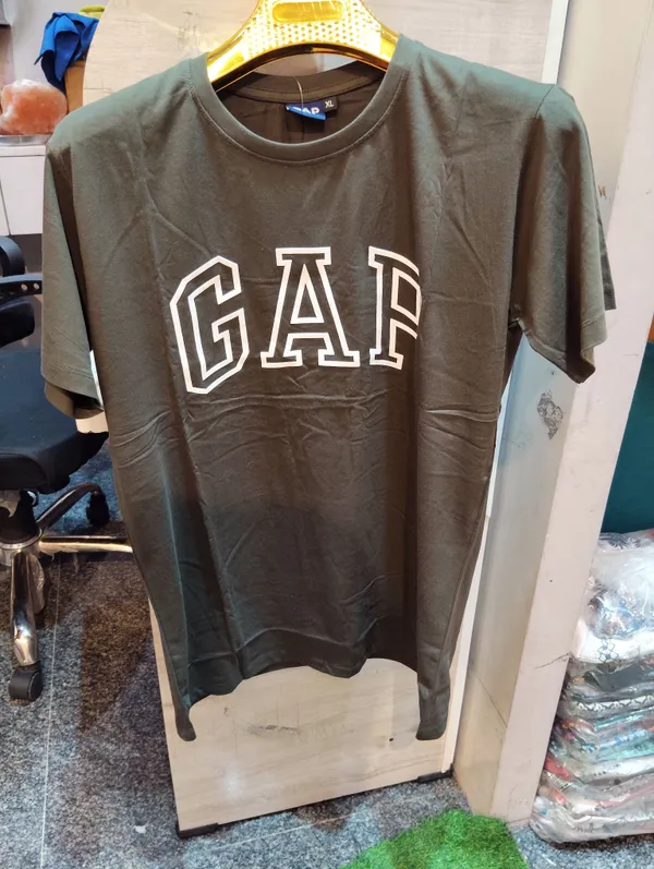 Gap_Logo_Olive_Green_Casual_T_Shirt_For_Men