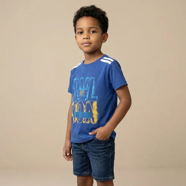 Revolution_We_Are_Future_Printed_Blue_T_Shirt_And_Denim_Shorts_Set_For_Boys_Pack_Of_2