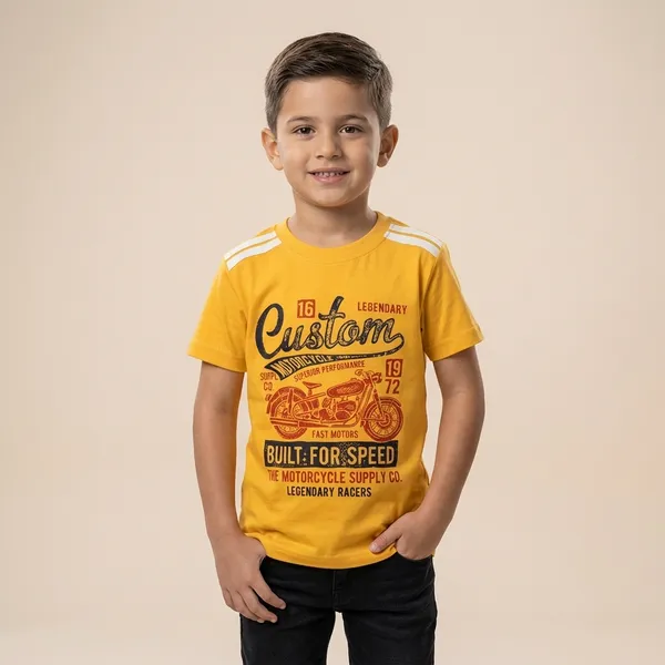 Boys_Yellow_Custom_Motorcycle_Graphic_T_Shirt_With_White_Shoulder_Stripes_Pack_Of_2