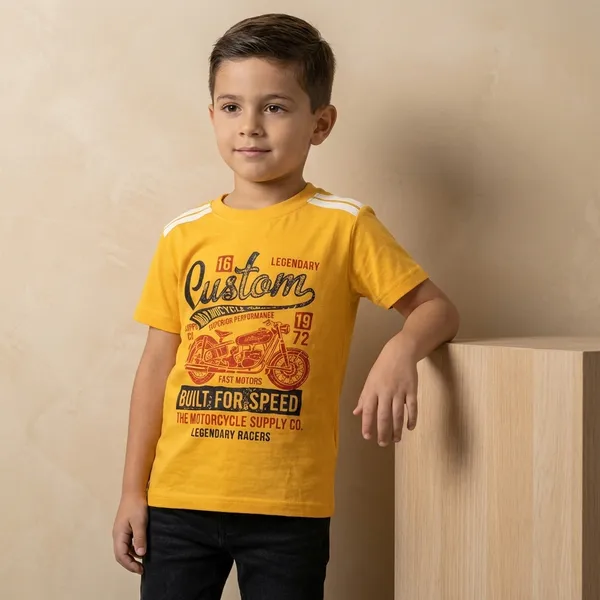 Boys_Yellow_Custom_Motorcycle_Graphic_T_Shirt_With_White_Shoulder_Stripes_Pack_Of_2
