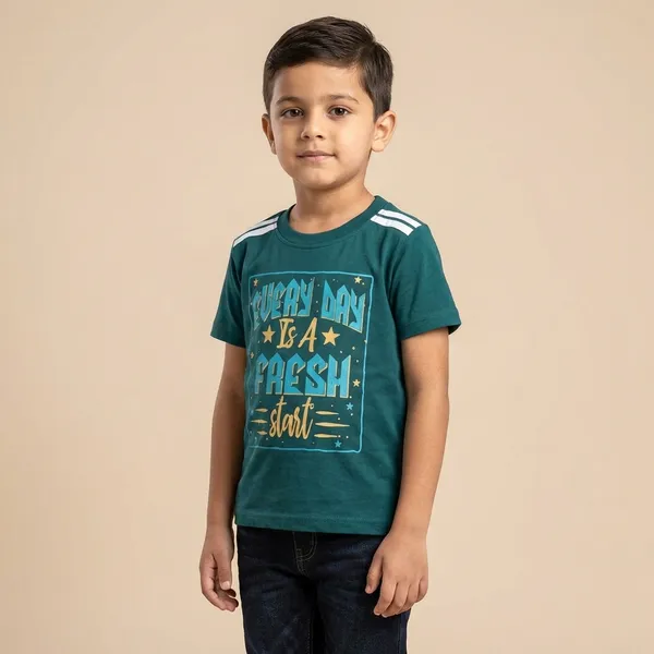 Boys_Teal_Blue_Graphic_Print_T_Shirt_Every_Day_Is_A_Fresh_Start_Pack_Of_2