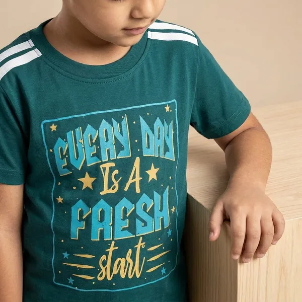 Boys_Teal_Blue_Graphic_Print_T_Shirt_Every_Day_Is_A_Fresh_Start_Pack_Of_2