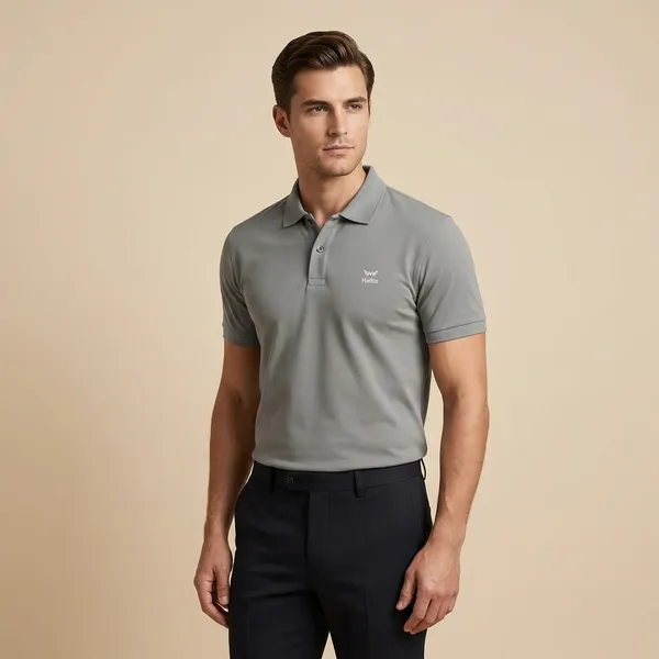 Mens_Grey_Polo_T_Shirt_With_Short_Sleeves