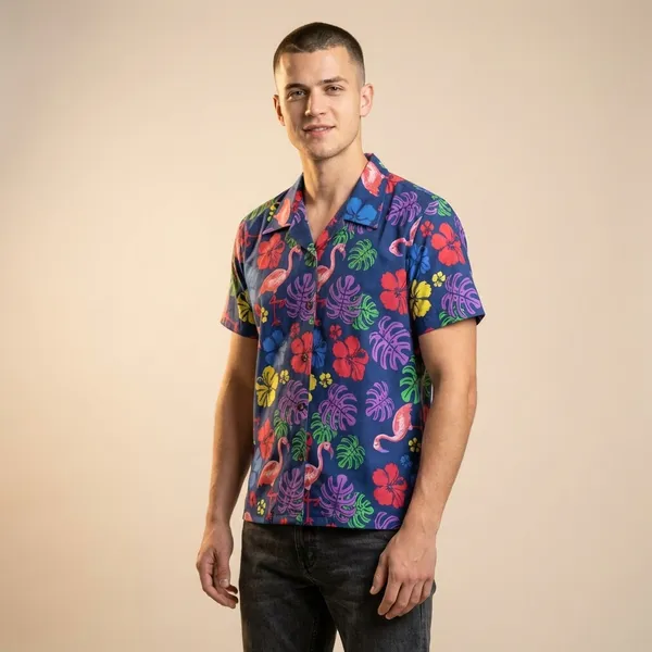 Tropical_Floral_Print_Hawaiian_Shirt_For_Men