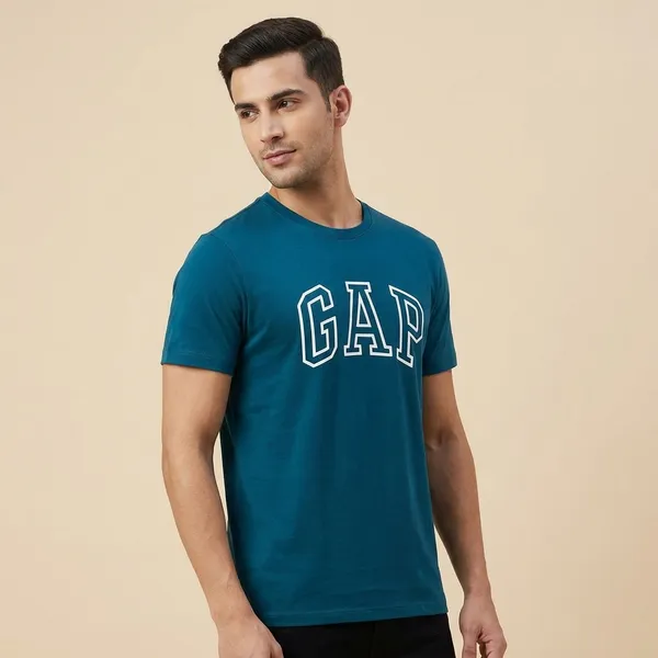 Gap_Logo_Printed_Cotton_T_Shirt_For_Men_Teal_Blue