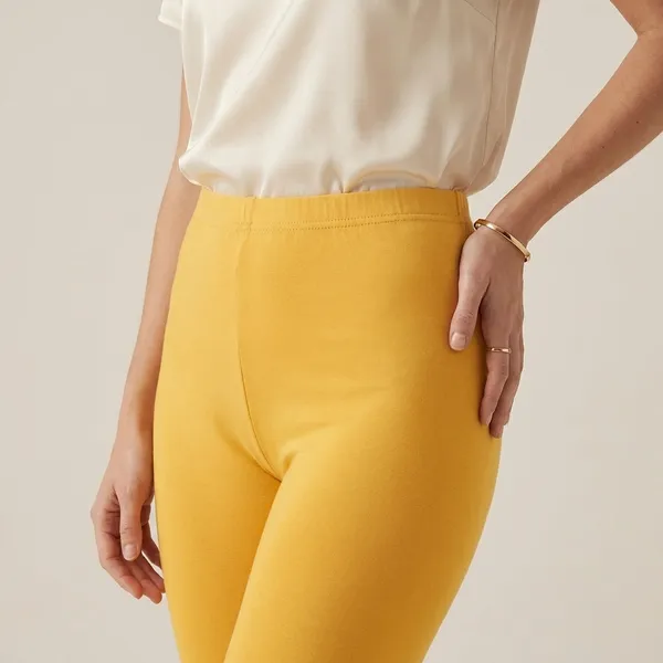 Womens_Churidar_Leggings_Yellow_Pack_Of_2
