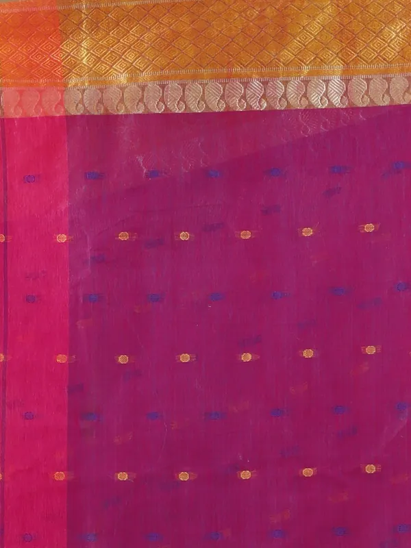 100%_Pure_Cotton_Srilok_Woven_Tank_Saree_Pink