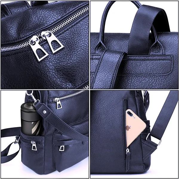 Backpacks_For_Girls_And_Women'satchel_Handbags_Medium_Capacity_Daily_Travel_Pu_Leather_Shoulder_Bag_For_Office_Colleges