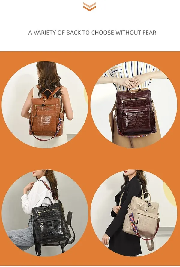 Stylish_Leather_Backpack_Shoulder_Sling_Handbag_Purse_Bag_For_Women_And_Girls