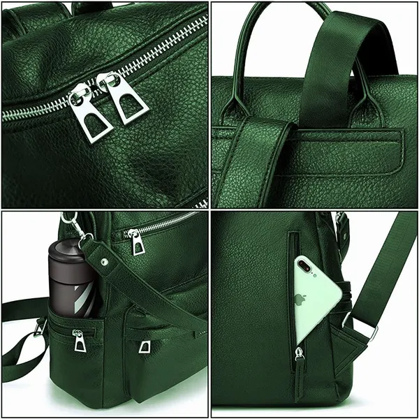 Backpacks_For_Girls_And_Women'satchel_Handbags_Medium_Capacity_Daily_Travel_Pu_Leather_Shoulder_Bag_For_Office_Colleges