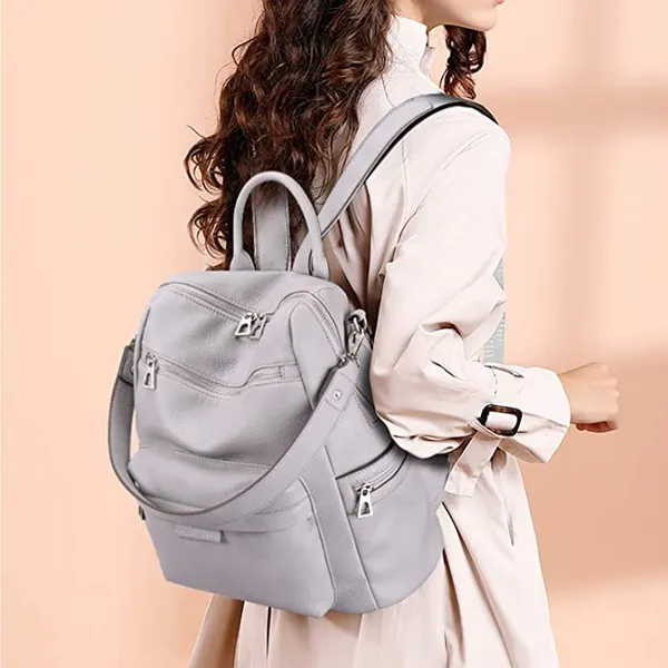 Vegan_Leather_Purse_Casual_Daypack_And_Travel_Shoulder_Bag__Fashion_Backpack_For_Women_18_Litres