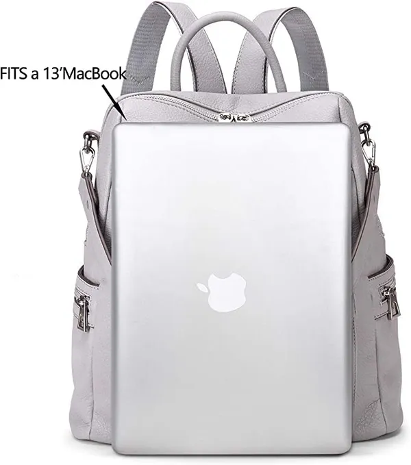 Vegan_Leather_Purse_Casual_Daypack_And_Travel_Shoulder_Bag__Fashion_Backpack_For_Women_18_Litres