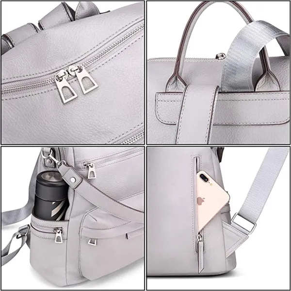 Vegan_Leather_Purse_Casual_Daypack_And_Travel_Shoulder_Bag__Fashion_Backpack_For_Women_18_Litres