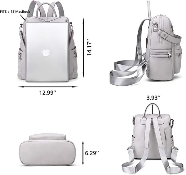 Vegan_Leather_Purse_Casual_Daypack_And_Travel_Shoulder_Bag__Fashion_Backpack_For_Women_18_Litres
