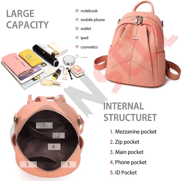 Trendy_Leatherette_Backpack_Handbag_Purse_For_Women_And_Girls