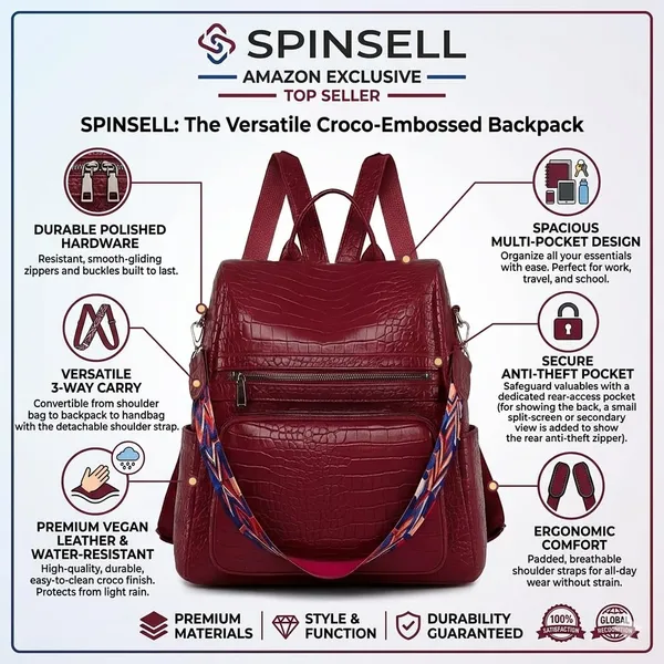 Shoulder_Bag_With_Croco_Texture_And__Faux_Leather_Backpack_Purse_For_Women_18_Litres