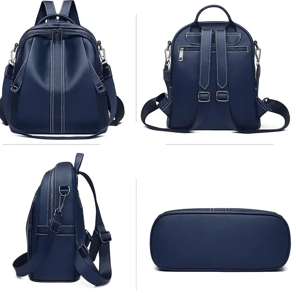 Daypack_Casual_Work_College_Shoulder_Bag_Faux_Leather_Backpack_For_Women_18_Litres
