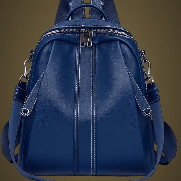 Daypack_Casual_Work_College_Shoulder_Bag_Faux_Leather_Backpack_For_Women_18_Litres