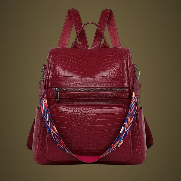 Shoulder_Bag_With_Croco_Texture_And__Faux_Leather_Backpack_Purse_For_Women_18_Litres