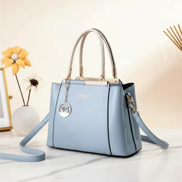 Baby_Blue_Synthetic_Leather_Handbag_For_Women