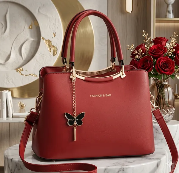 Red_Pu_Leather_Handbag_For_Women