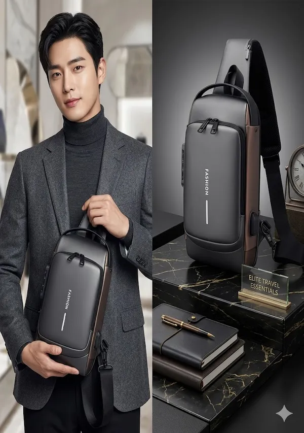 Black_Oxford_Fabric_Sling_Bag_For_Men