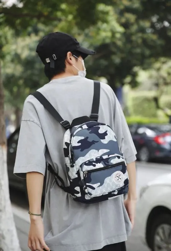Black_And_White_Canvas_Mini_Backpack_For_Unisex