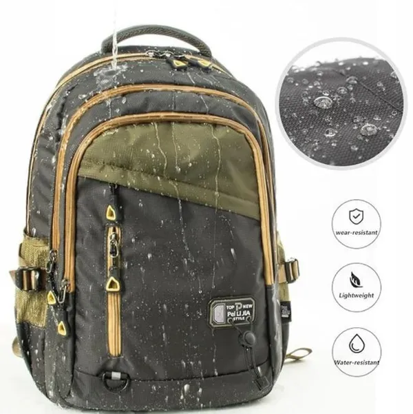 Grey_And_Green_Nylon_Backpack_For_Students