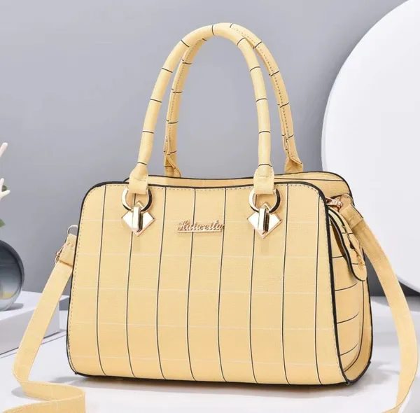 Light_Yellow_Faux_Leather_Handbag_For_Women