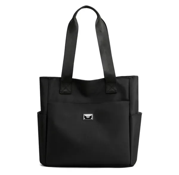 Black_Nylon_Tote_Bag_For_Unisex