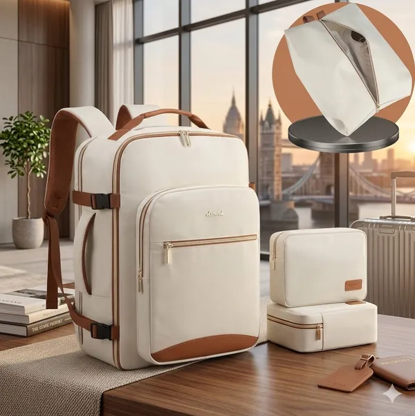 White_Polyester_Fabric_Luggage_Set_For_Students