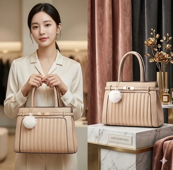 Nude_Synthetic_Leather_Handbag_For_Women