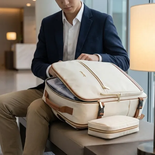 White_Polyester_Fabric_Luggage_Set_For_Students