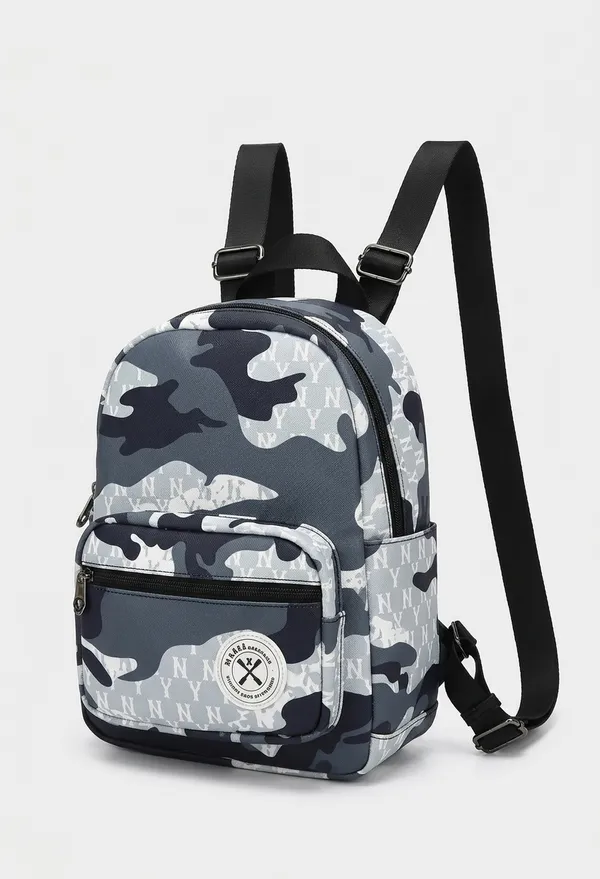 Black_And_White_Canvas_Mini_Backpack_For_Unisex